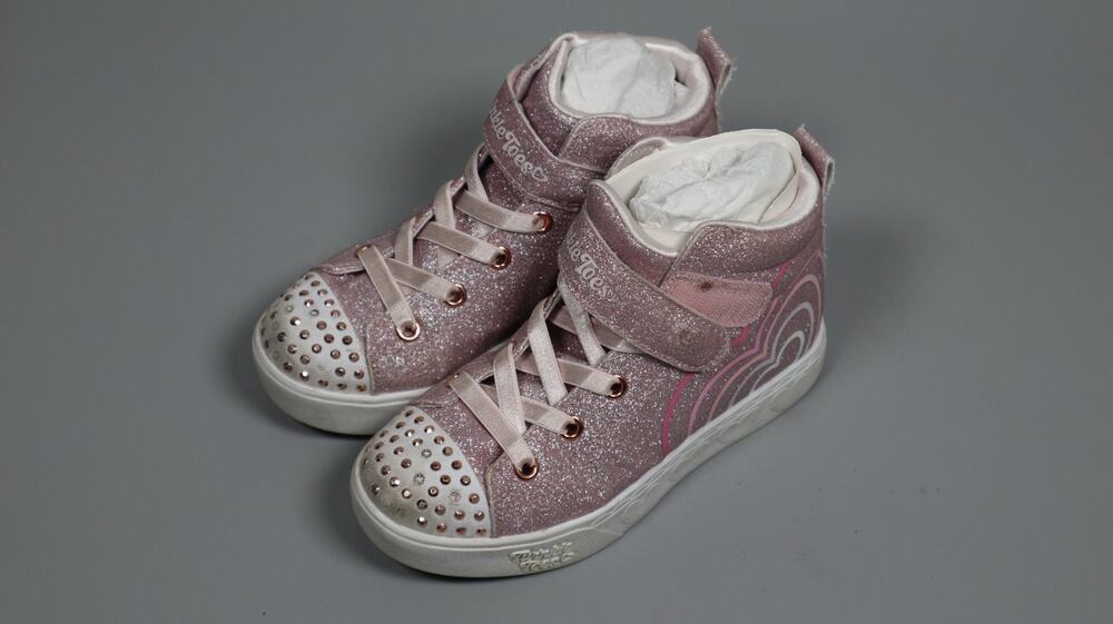 Skechers Twinkle Toes Girls Heart Steps Sneakers Rose Gold Size 12.5 Little Kid